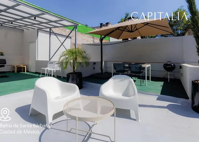 Capitalia Two Bedroom Retreat Near El Angel With Rooftop And Gym Apartment